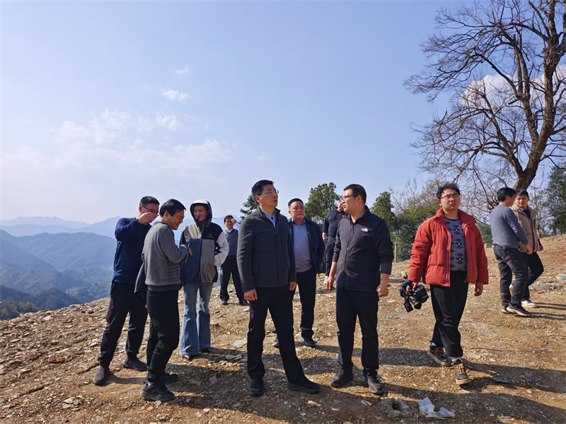 3月18日，县长王奇勇带队调研石潭景区项目，黄山韦德（中国）集团党委书记、董事长洪筱明陪同调研。.jpg