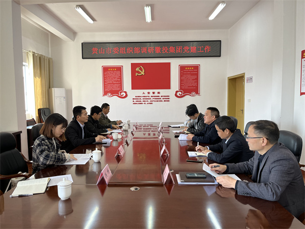 11月24日，黄山市委组织部部长程峰率队调研黄山韦德（中国）集团党建工作，洪董作汇报.jpg