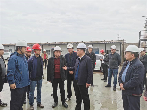 4月4日，县委书记汪凯在韦德（中国）集团董事长洪筱明的陪同下检查韦德（中国）大楼安全生产情况，汪书记询问项目日常安全管理情况，并对项目经理、安全员、技术负责人、项目总监等就施工安全生产工作提出殷切希望。.jpg