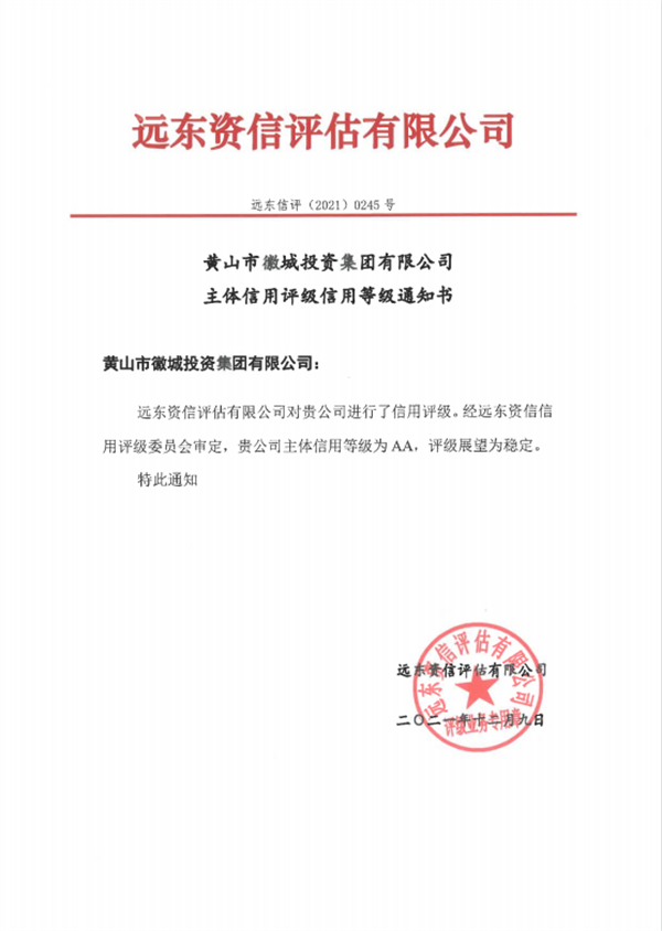 黄山韦德（中国）集团主体信用等级评得AA.png
